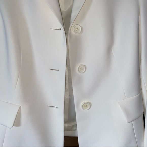 Ivory Petite Blazer with Shoulder Pads - Picture 2 of 7